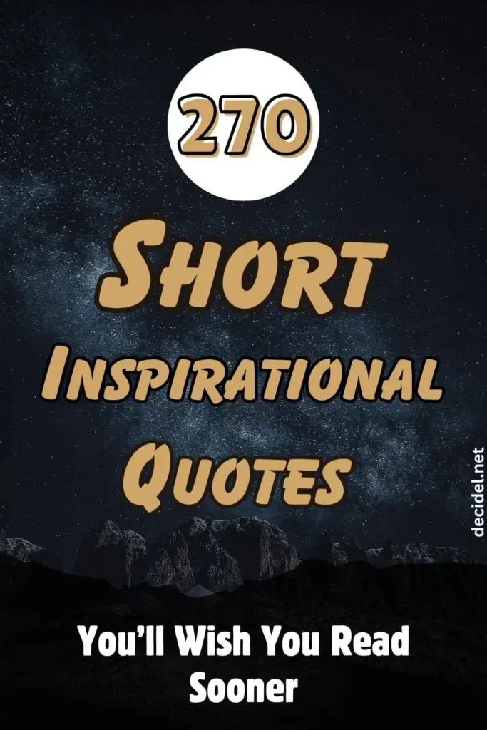 Best Short Inspirational Quotes