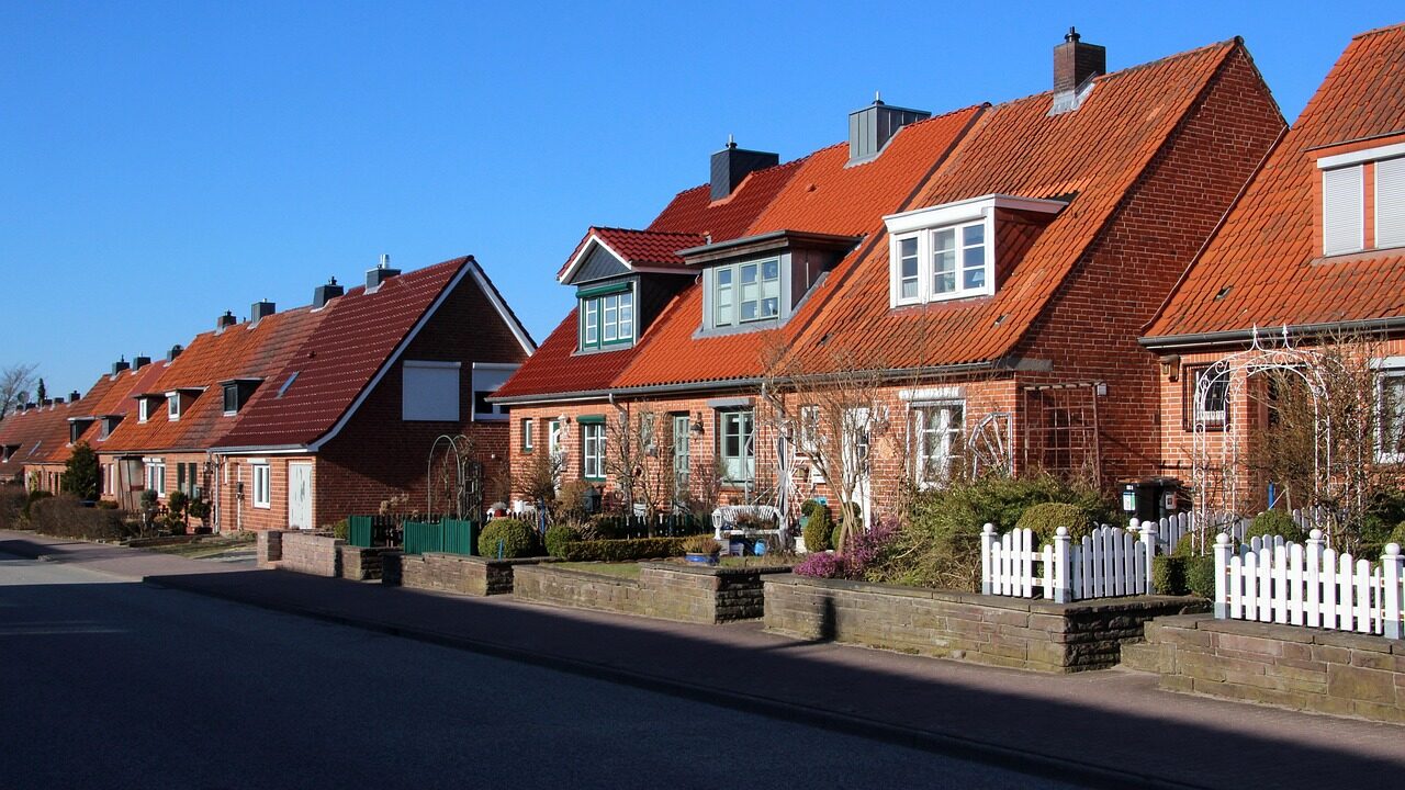 house, architecture, family, building, roof, road, housing estate