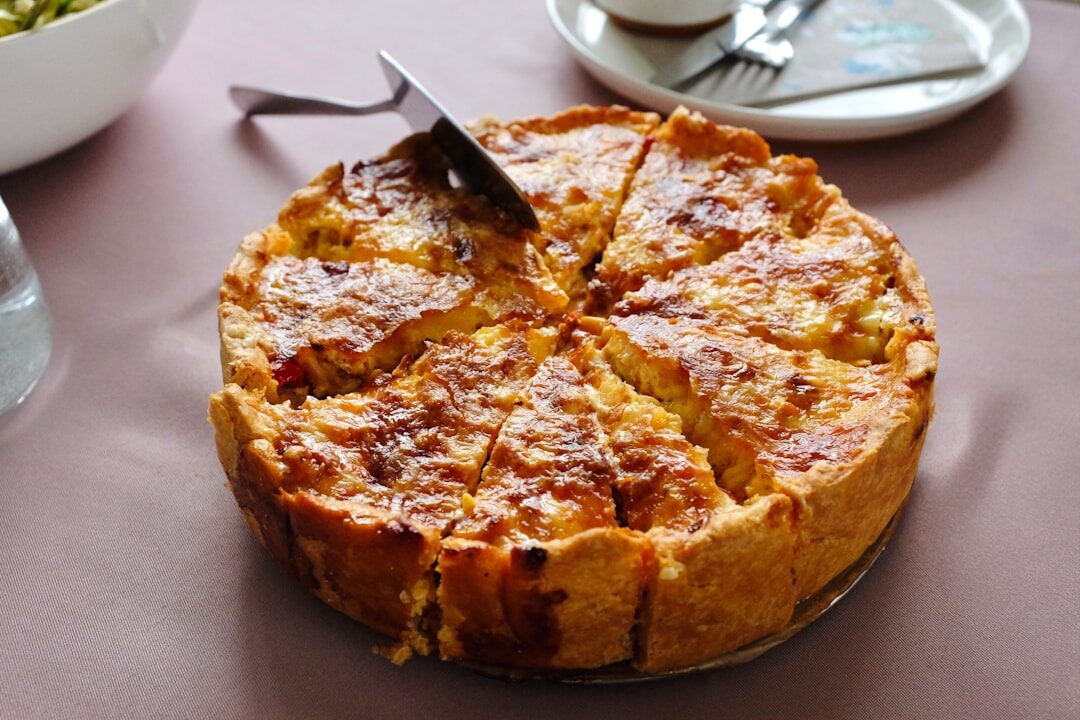 a pizza on a plate